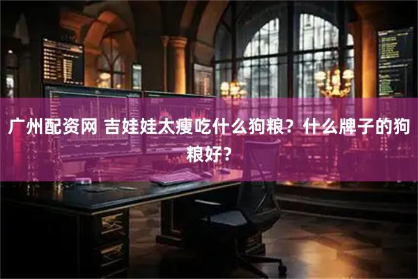 广州配资网 吉娃娃太瘦吃什么狗粮？什么牌子的狗粮好？